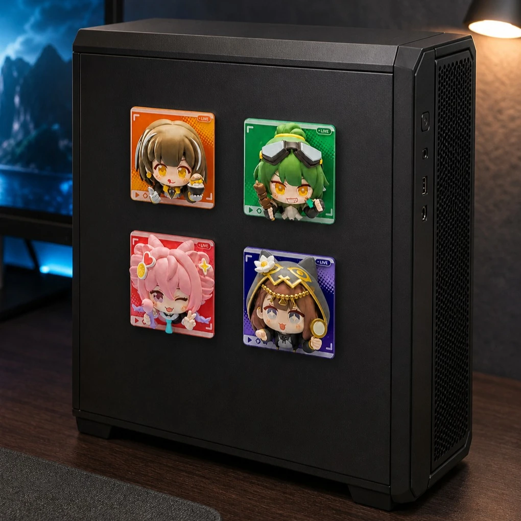 Official Arknights U-Search Terra Series 2 Magnetic Sticker Chibi Anime Figure Fridge Magnet Desk Decor PC Case Accessory