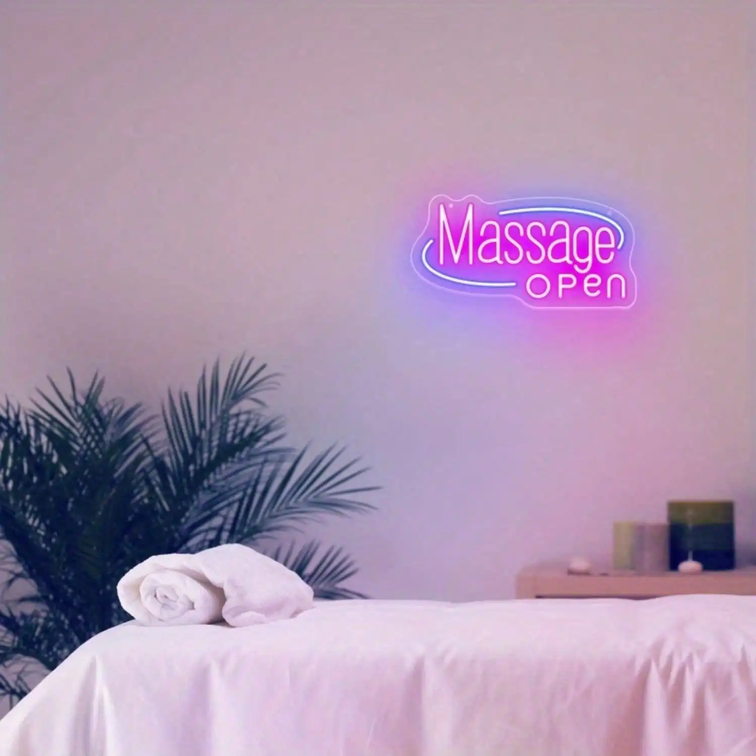 تدليك مفتوح ضوء النيون سبا متجر USB سطوع قابل للتعديل النيون تسجيل لمتجر مستحضرات التجميل صالون تجميل متجر اليوغا ديكور الأعمال
