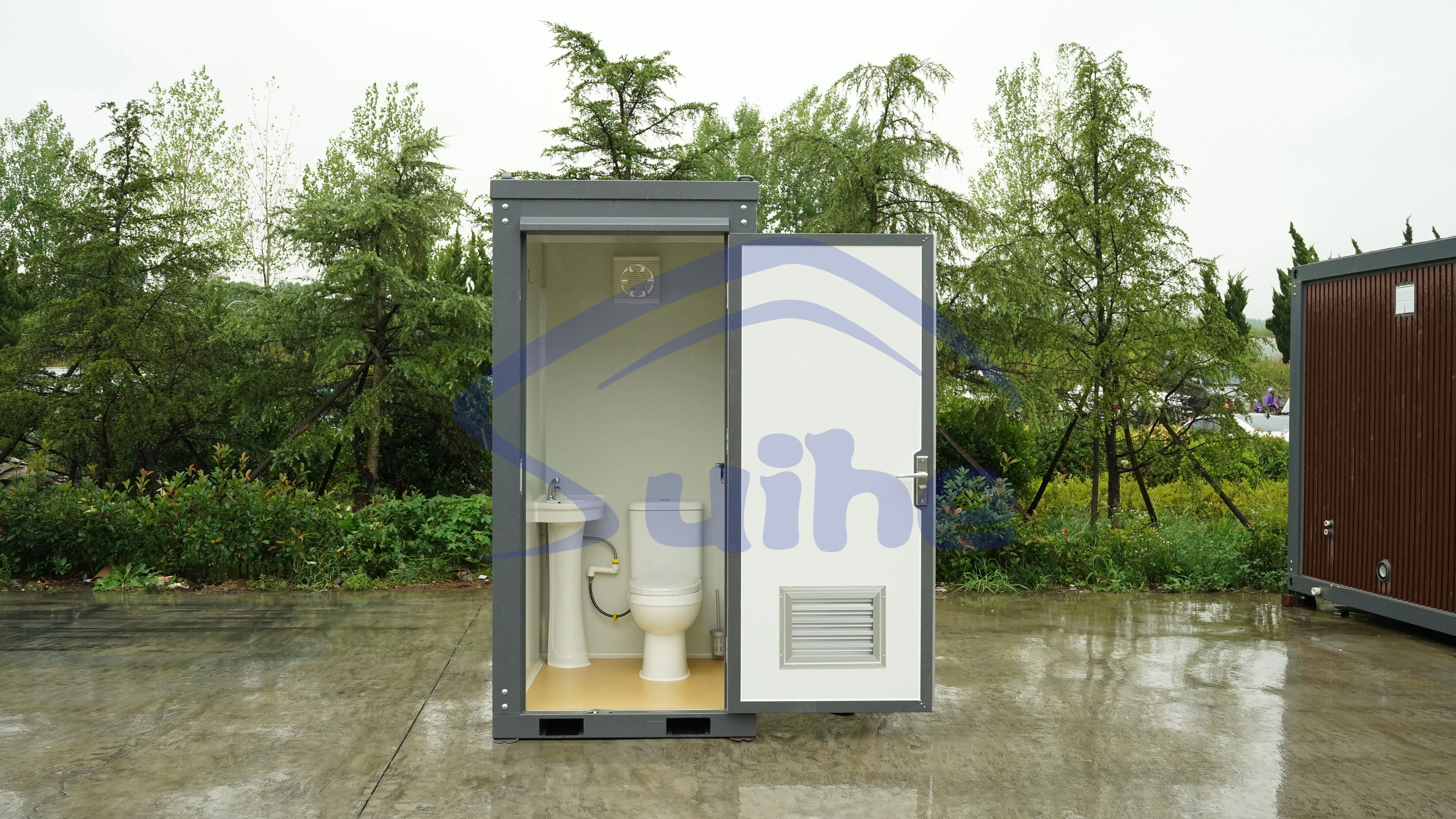 Outdoor Portable Tiny Home Security Guard Booth Temporary Cabin With Chinese Style Design Made From Sandwich Panel