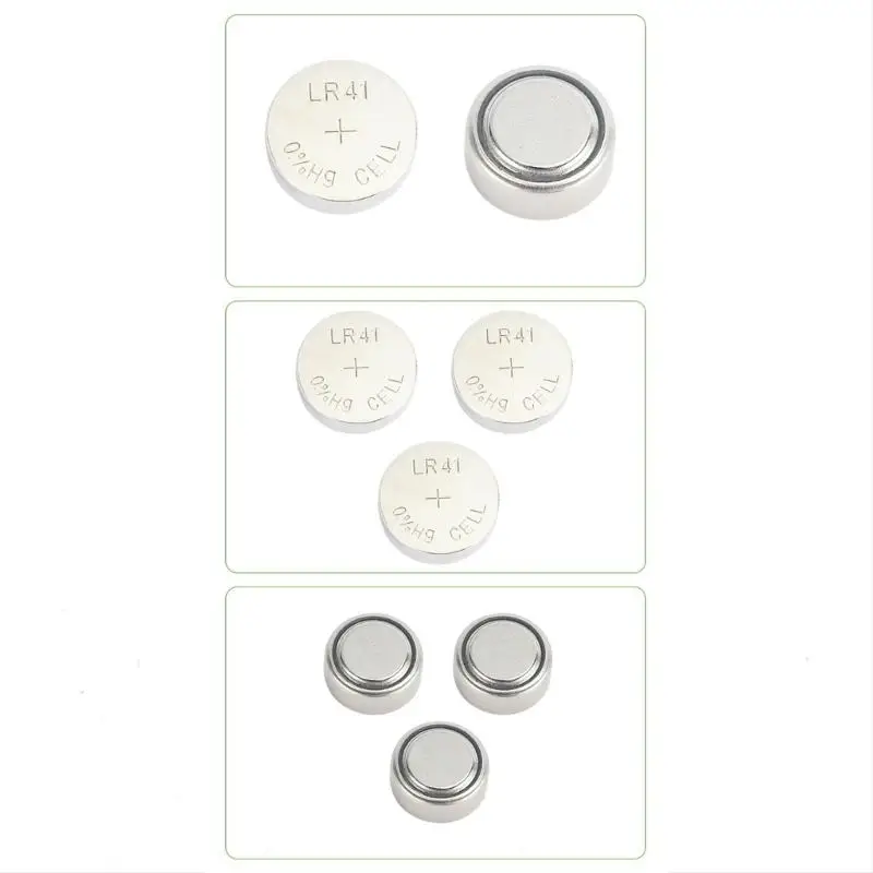 AG3 1.55V Button Batteries SR41 192 L736 384 SR41SW CX41 LR41 392 Cell Coin for Lamps Watches Cameras Clocks and More