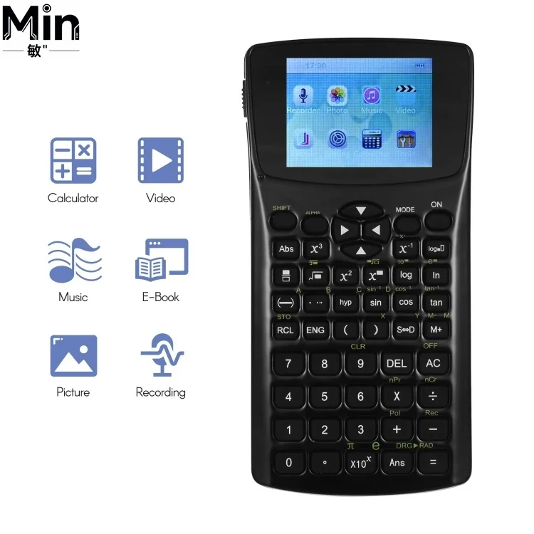 Multifunctional Portable Scientific Calculator with 2.4 Inch Display Recording Radio Picture Browsing