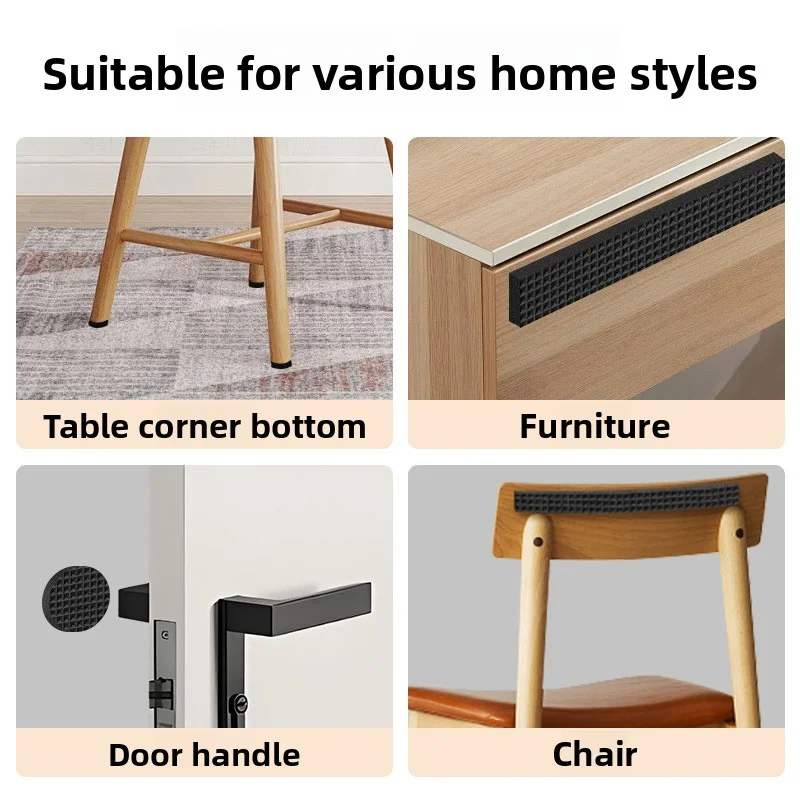 Thicken Non Slip Furniture Pads Self Adhesive Rubber Mute Mats Table Chair Foot Protection Pad Bumper Anti-Slip Pad DIY Shape view 5