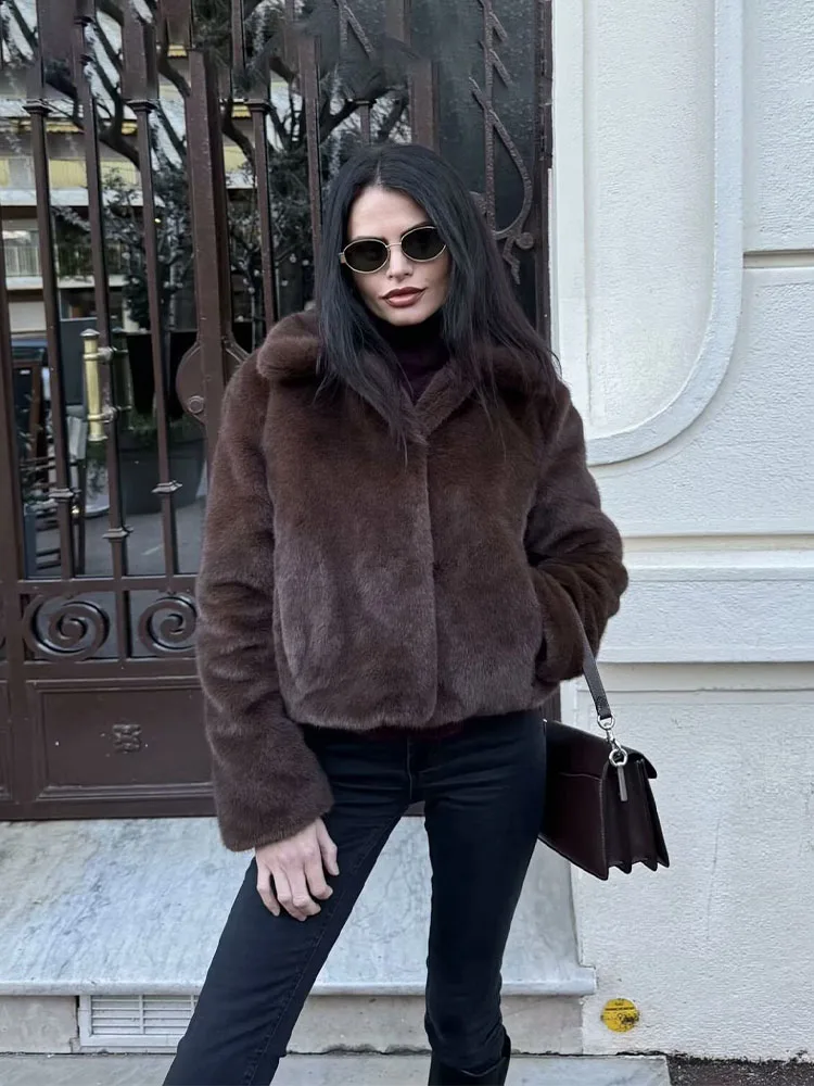 HH nuova donna moda autunno girocollo maniche lunghe monopetto tasca decorazione cappotto femminile casual street style cappotto