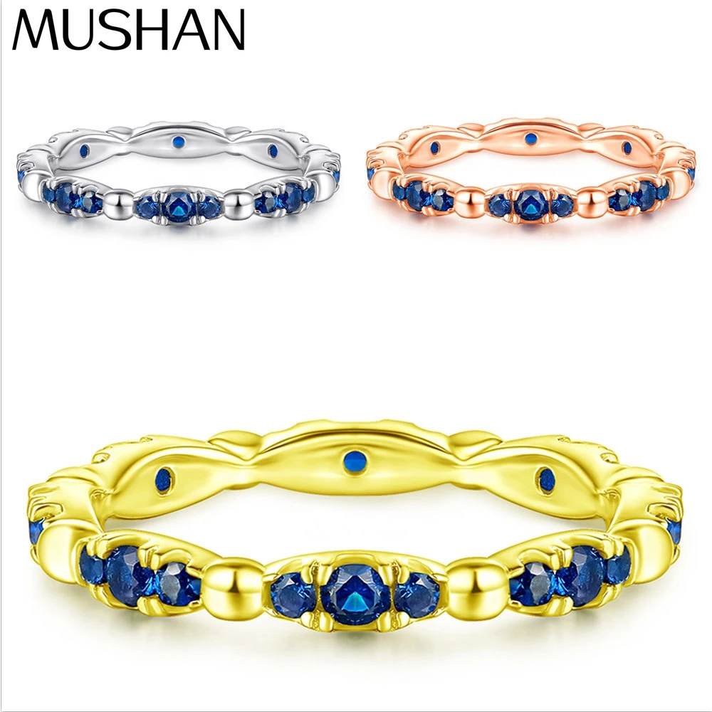 

MuShan Luxury Jewelry 925 Sterling Silver Ring Cubic Zirconia 7A Cushion Wedding Ladies Rhodium Plated Fine Jewelry Rings