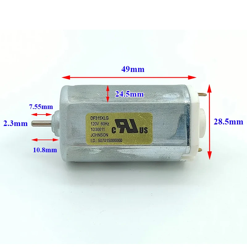 JOHNSON DF315XLG DC 120V 1D30011 I.D.507015000000 Electric Rotary Motor for Water Flosser Motor Teeth Washing Machine