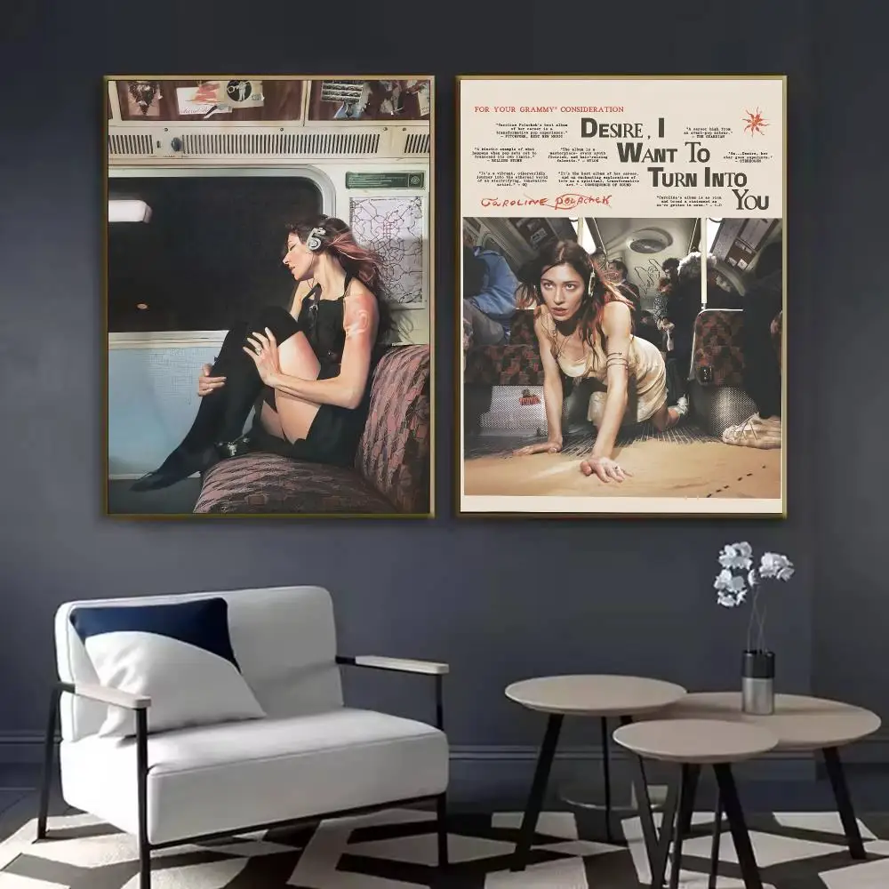Singer C-caroline PolachekES Cool Poster Waterproof Sticky Wall Art Print For Bedroom Living Room Hallway Bar Home Decor