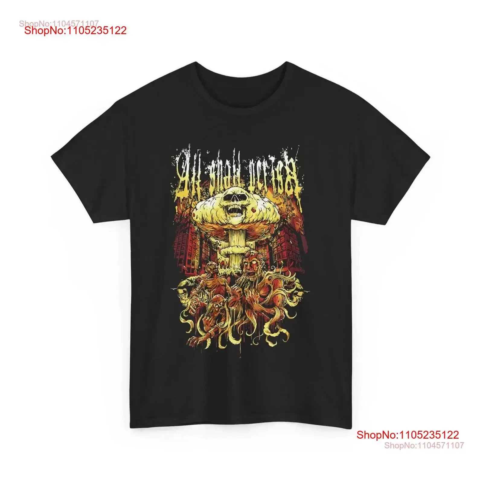 

All Shall Perish Heavy Cotton T Shirt Band Merch Music Deathcore Fan Metal Top vintage Washed fashion Comfortable graphic