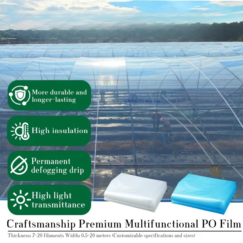 200 Micron PE Greenhouse Film UV Resistant Anti-Fog Double Layer Agricultural Plastic Cover for Flower Vegetable Growing Shed