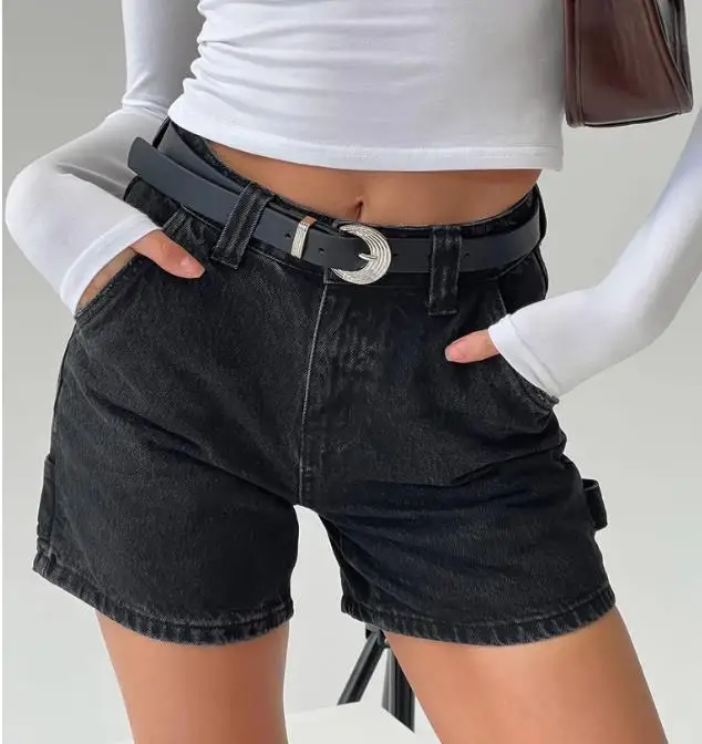 New Classic Denim Shorts Women Summer High Waisted Shorts Casual Wide Leg Pants Fashion Jeans Womens Shorts S-XL