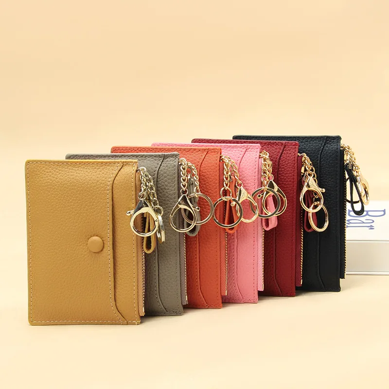 

Real pickup bag, large capacity card holder, ID holder, lightweight new model, keychain, coin bag, zipper, small wallet