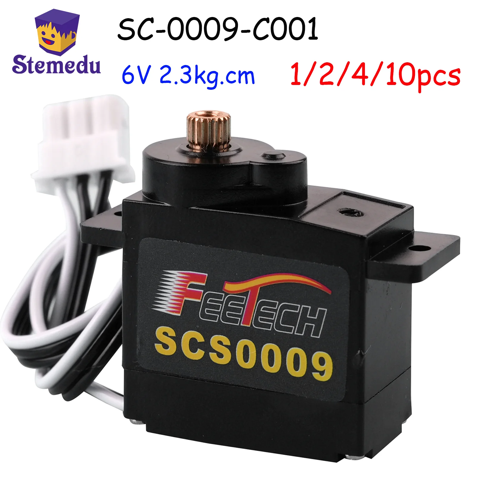 

Feetech SCS009 2.3kg 9g Micro Servo Metal Gear for RC Helicopter Smart Robot Humanoid DIY Toys and STEAM Education Competition