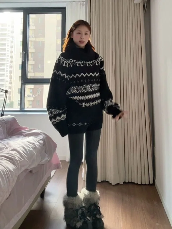 

Нежный вязаный свитер и ортопедический комплект в стиле ретро, осенне-зимний комплект Faion, женский удобный хлопковый комплект с высокой талией и внутренней частью, высокое качество...