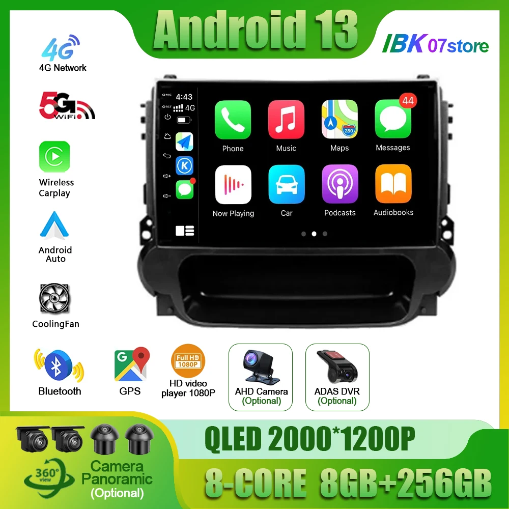 

IBK 007 Android 13 Car Radio 8G+256G For Chevrolet Malibu 2012-2015 Stereo GPS Navi BT Carplay Multimedia Player Android car 4G