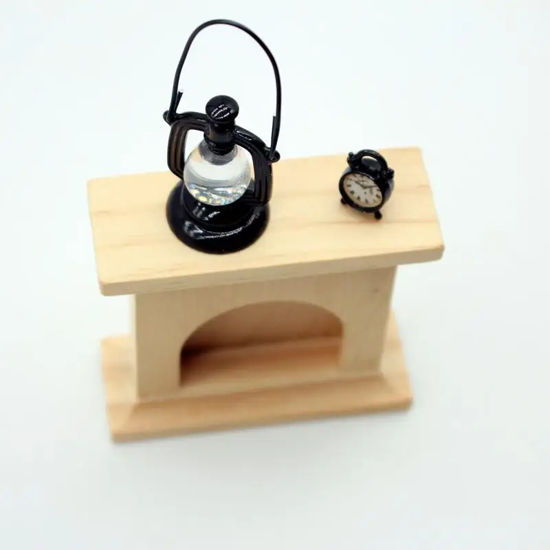 

Dollhouse Miniature Furniture Oil Lamp Alarm Clock Fireplace Set Model Dollhouse Living Room Accessories Pretend Play Toys Gifts