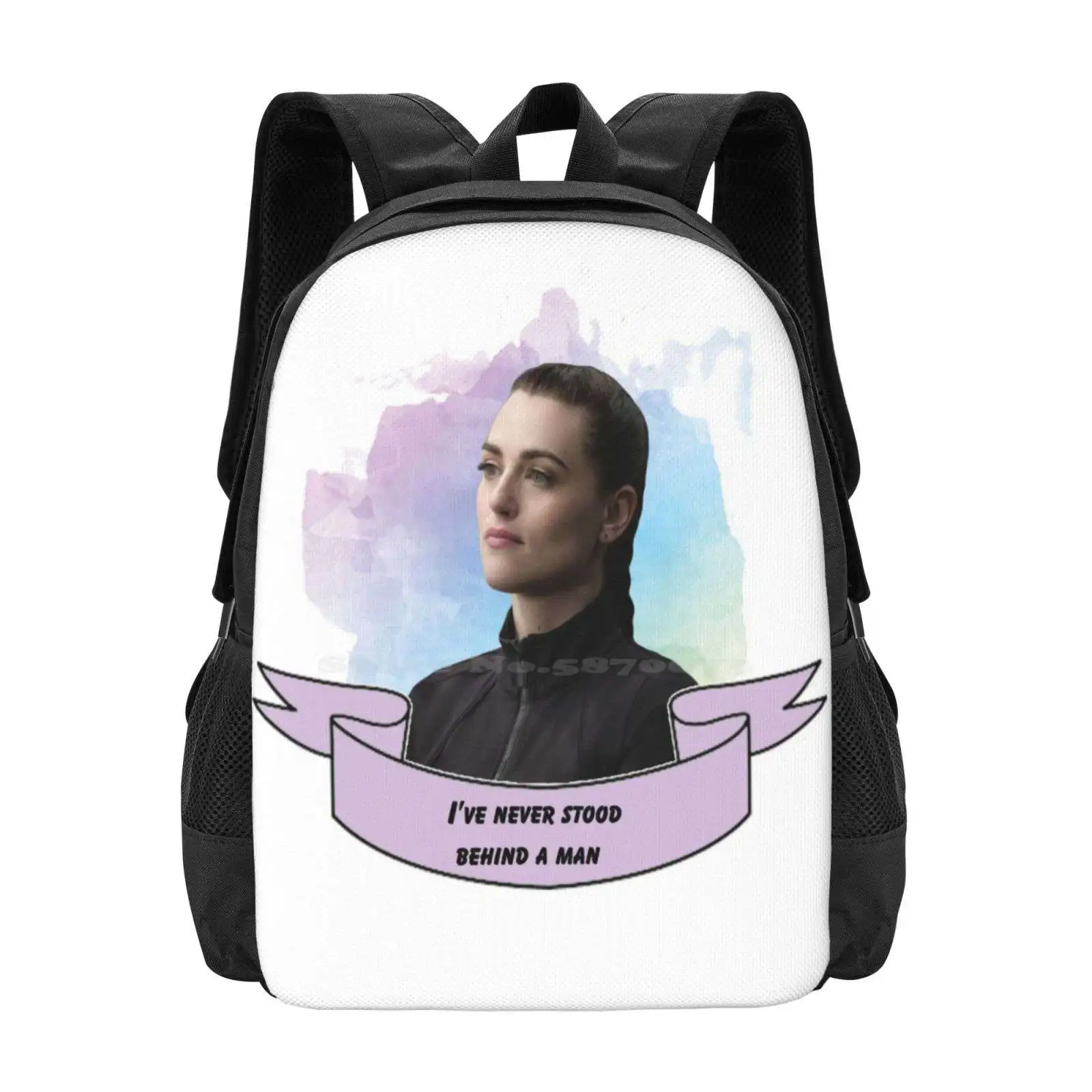 

Lena Luthor Watercolour Новые поступления Сумки унисекс Студенческая сумка Рюкзак Lena Luthor Watercolor Never Stood Behind A Man Цитата ТВ