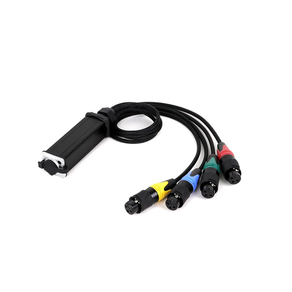 Imagem -02 - Canais 3pin Xlr Cobra Cabo para Ethercon Cat5 Cabo de Rede Receptor Impermeável Xlr m f para Cabo Fêmea Rj45 4