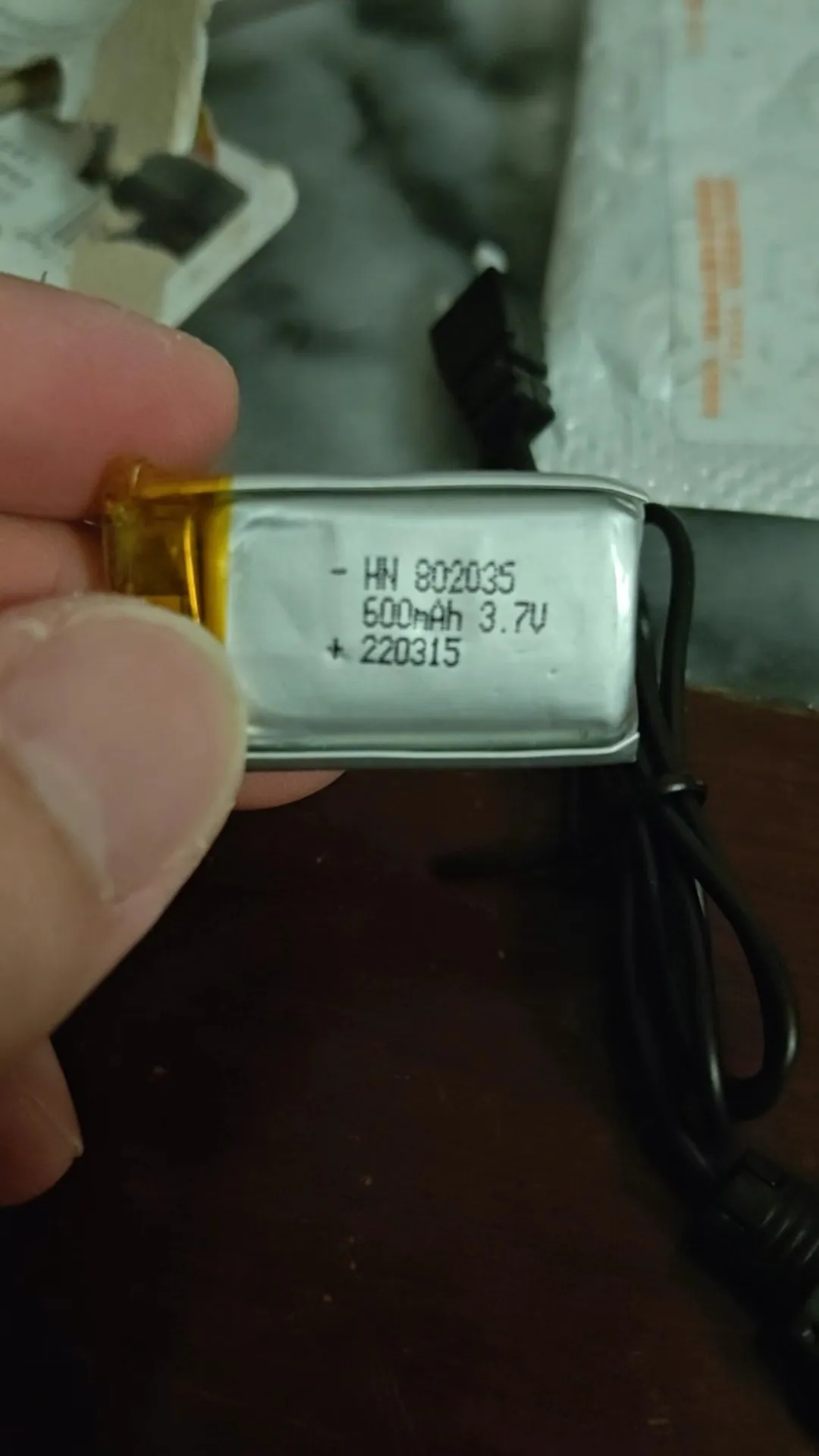 600MAH polymer battery 802035 beauty device smartwatch shaver sound pickup beauty eye recording battery cell 3.7V