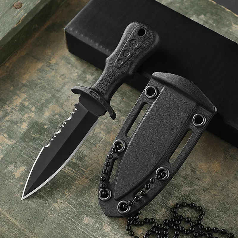 high-quality Portable Mini Tactical Knife Necklace Multipurpose Stainless Steel Cutting Knives Outdoor Camping Tools image 2