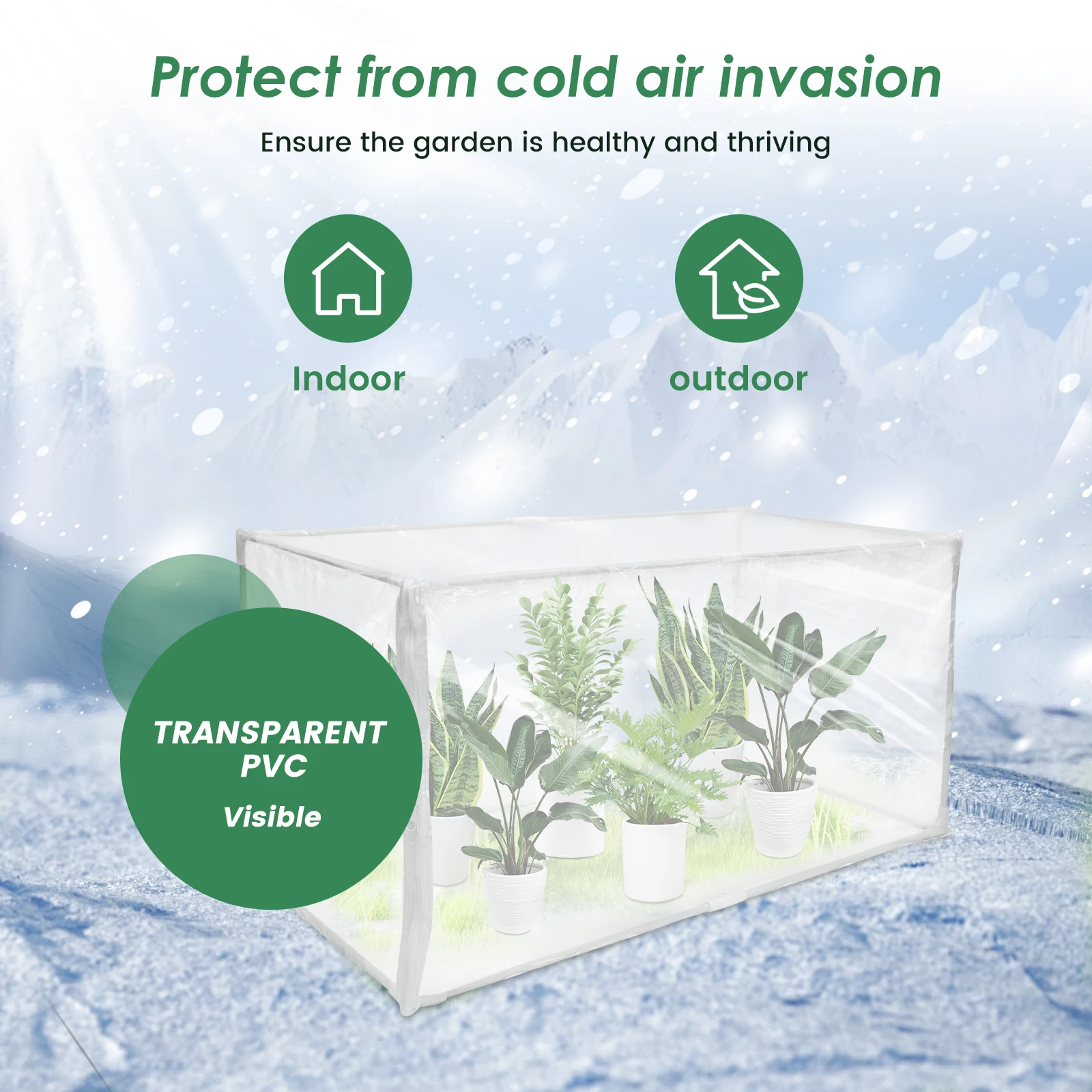 Greenhouse Plant Garden Tent  PVC Cover Insect-Proof Bird Portable Winter Flower Warm Room Anti-uv Windproof Planting Greenhouse