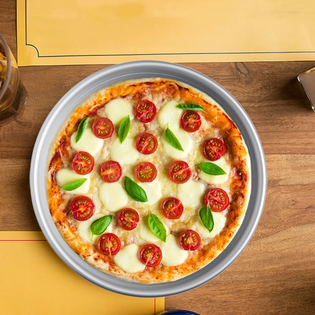 

Aluminum Alloy Pizza Pan Bakeware Gold Cheesecake Deep Frying Cupcake Oven Tray Heat Resistant Non Stick Food Grade Easy Clean
