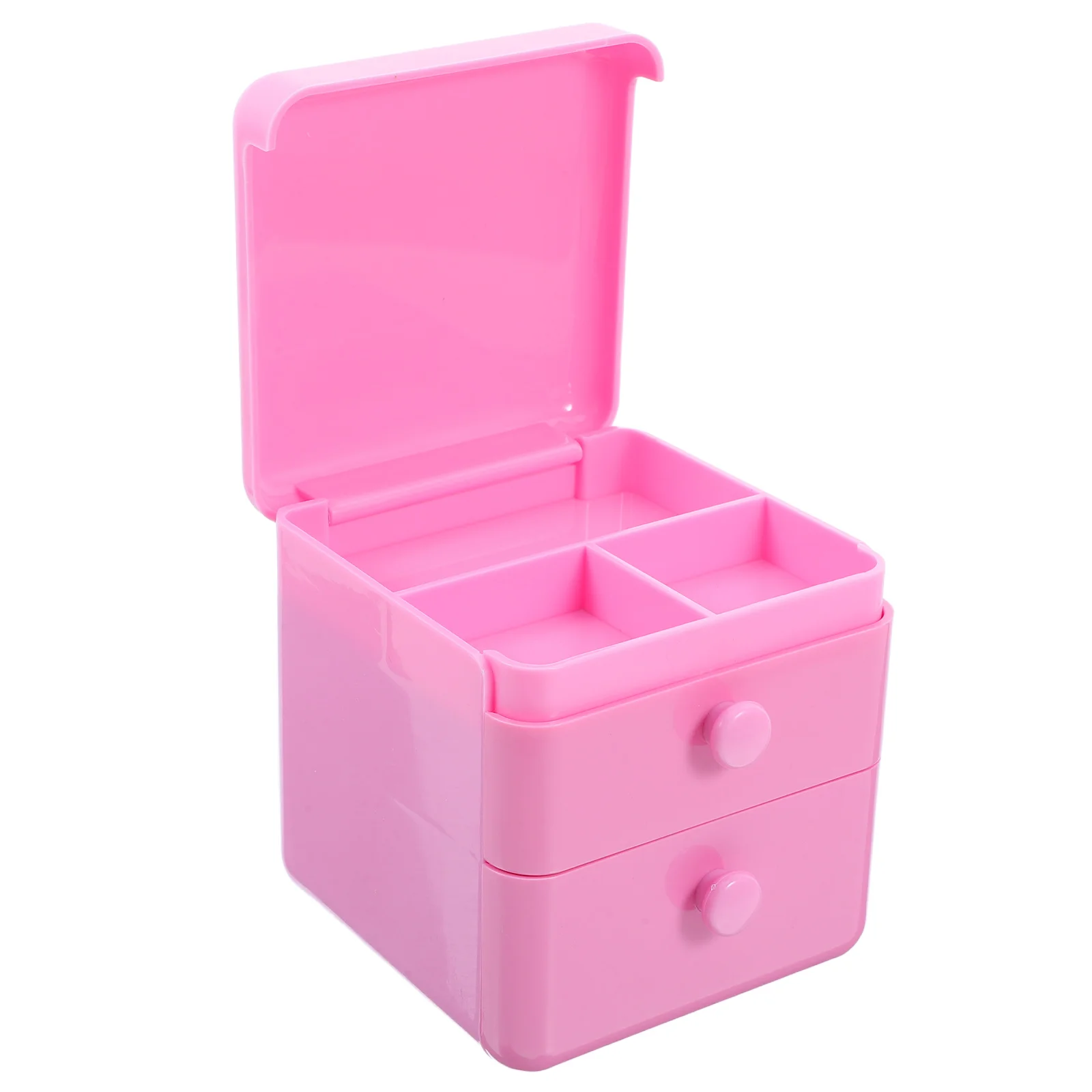 

Drawer Jewelry Box Pink Girl Hair Accessories Organizer Earring Holder Tie Storage Cute Dressing Case Container Decorative