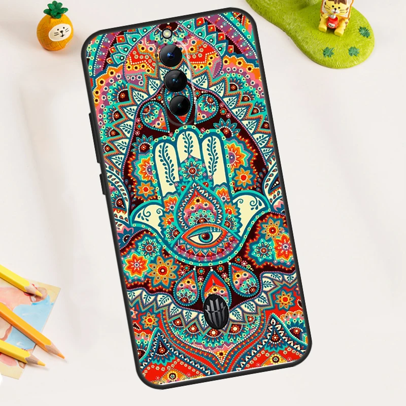 Hamsa Hand Of Fatima Art Case For ZTE Nubia Red Magic 8S 9S 10S 8 9 10 11 Pro Plus 5G 6R 6 7 6S 7S Pro 10 Air Cover - view 2