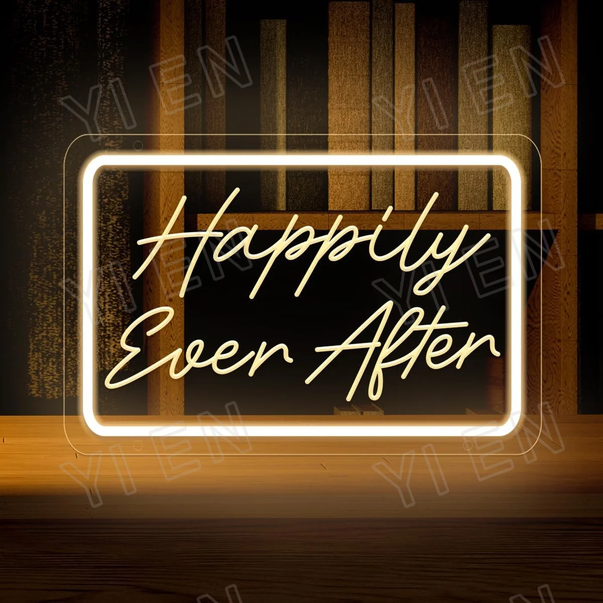 USB  Happily Ever After Neon Sign Wall Decor 3D Art Carving Design Indoor Bedroom Led Neon Signs Backdrop Flex Christmas Party B