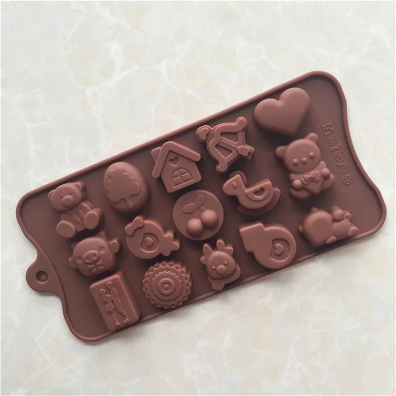 Care bear silicone chocolate mold ice cube mold plaster mold diy baking mold home use