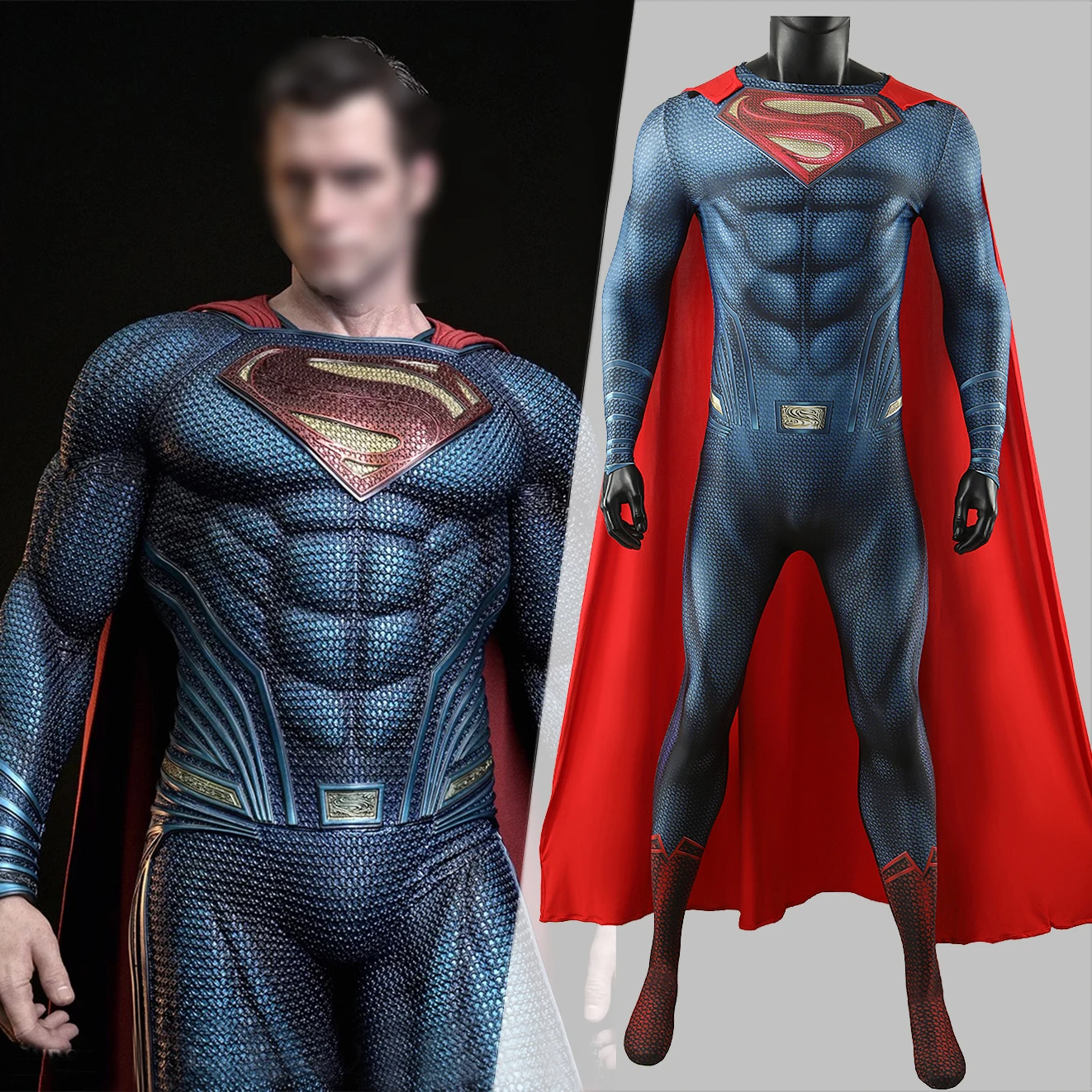 Super Hero Justice League Cosplay Man Costume Superhero Henry Cavill Spandex Disfraces Bodysuits Zentai Outfit Halloween Costume