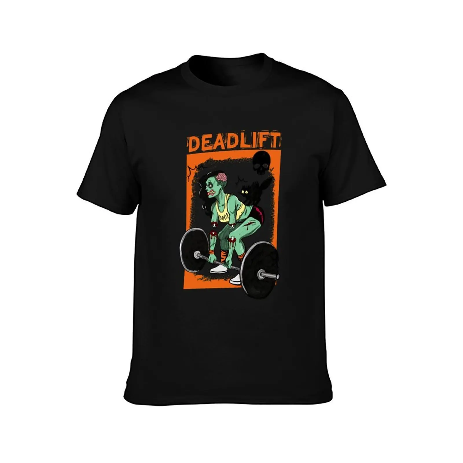 Deadlift skull girl gymer T-Shirt Summer Casual Cotton Tee Oversized Streetwear Tops Vintage Graphic Print Unisex Men Women
