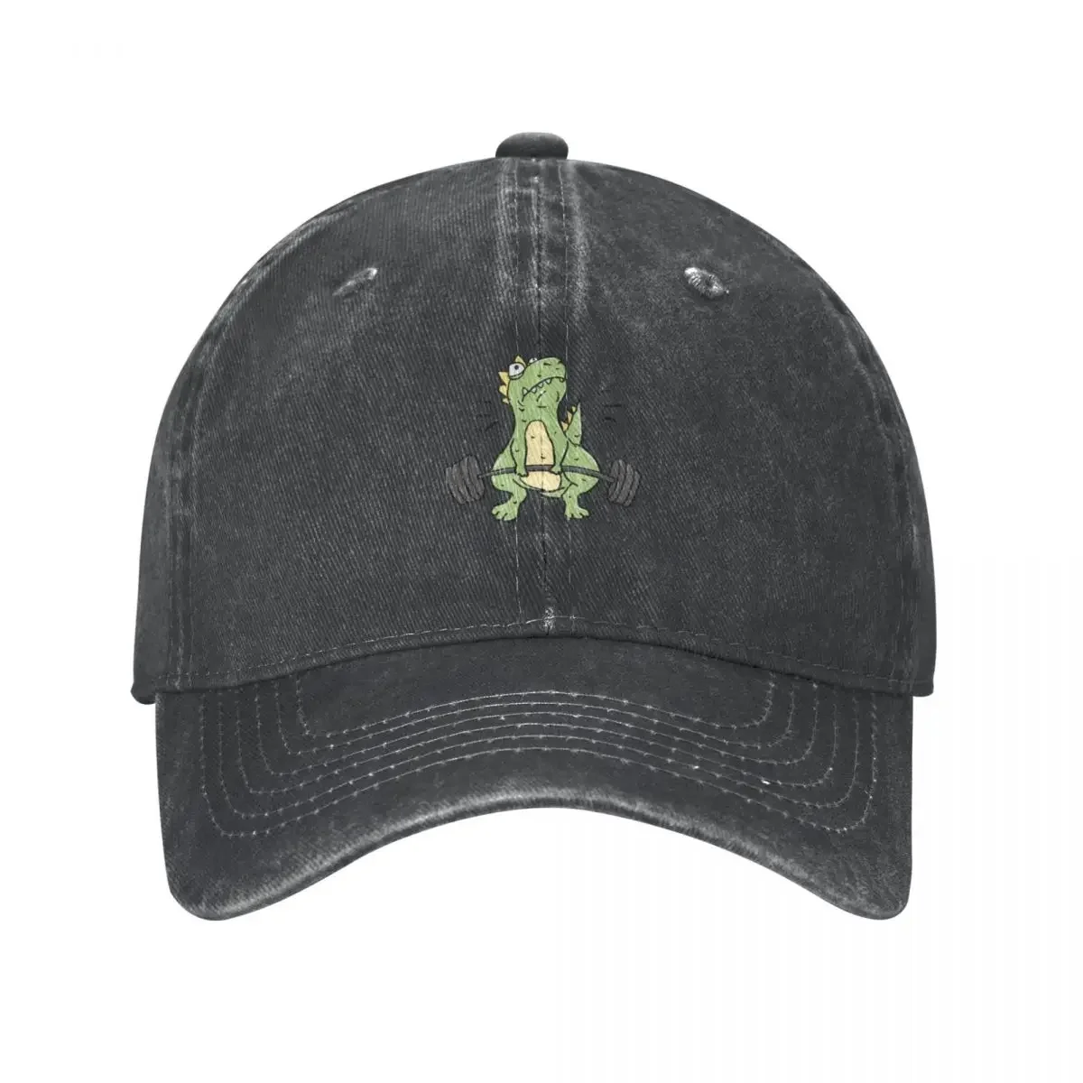 T-Rex Dinosaur Deadlift Fitness Gym Workout Bodybuilder Cowboy Hat Trucker Hat Custom Hat Mens Tennis Women's