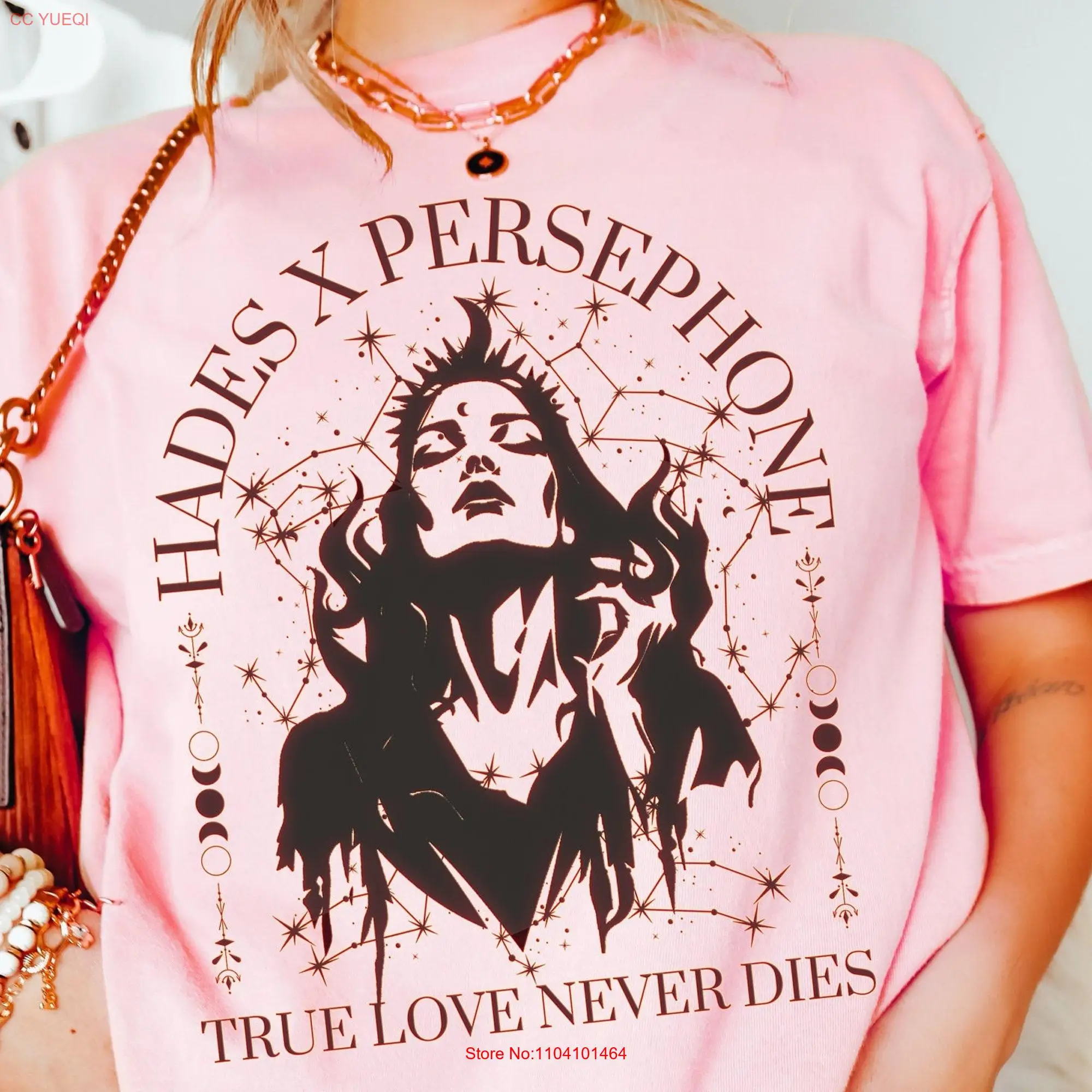 Hades and Persephone True Love Never Dies x Dark Academia T Shirt Bookish Greek Apparel Mythology PoeT