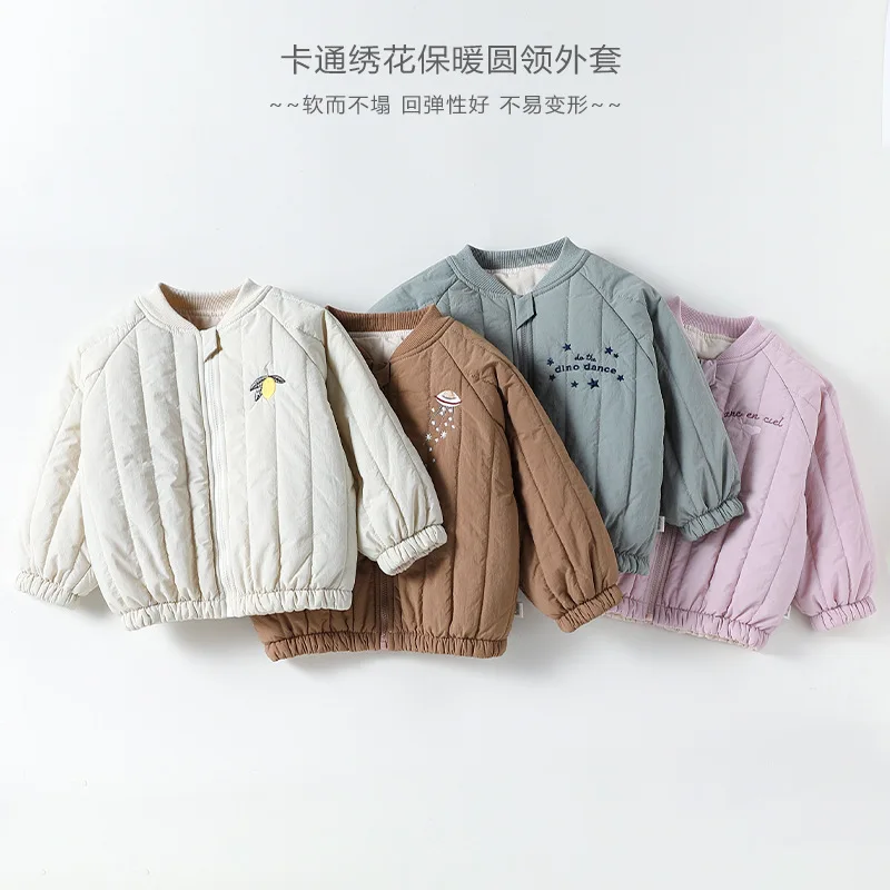 Children's Jacket 2025 Winter New Arrival Printed Cartoon Fashion Thickened Warm Boys Girls Coat Cotton Outdoor Winter Jacket