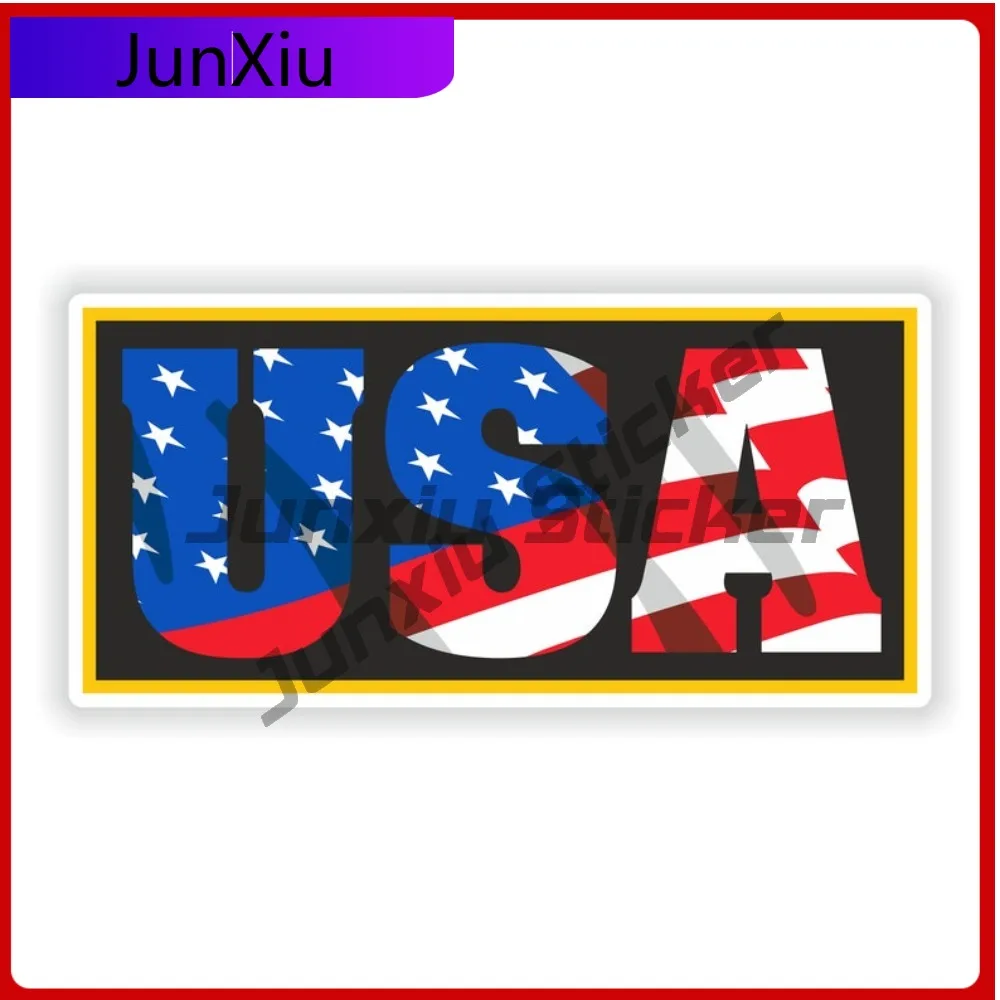 

Usa Letters With Flag Sticker Scratch-proof Vinyl Decals Decorative Waterproof Decal Decorative Decals Suv Window Camping