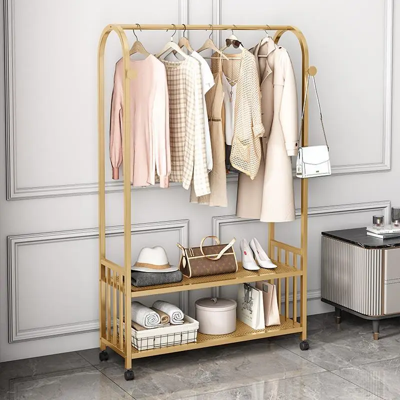Benutzerdefinierte Nordic stand Schlafzimmer Mantel Rack Mobile Lagerung Rack Moderne Organizer Hause Licht Luxus Kleidung Rack