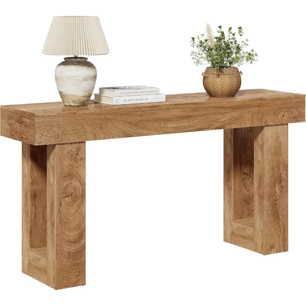 

Little Tree 63 Inches Long Console Table For Entryway, Sofa Table Behind Couch, Wooden Entry Table Foyer Hallway Table, Industri