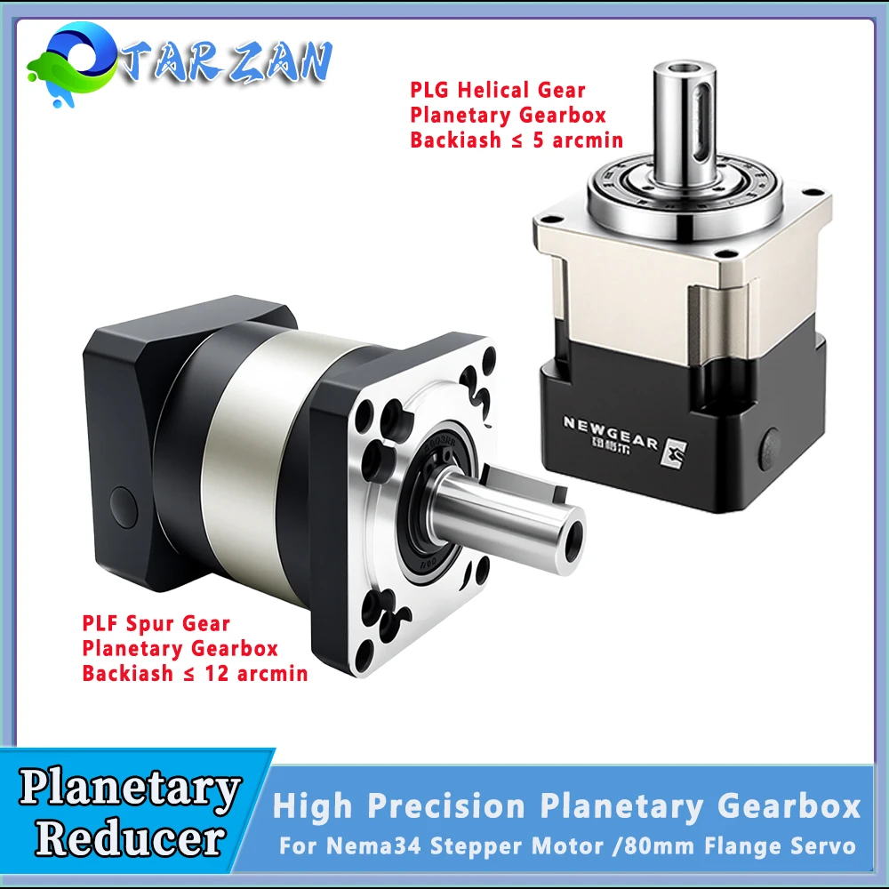 Nema23 Nema34 Planetary Reducer Ratio 5:1 10:1 For 60mm 80mm Servo Motor Reducetion High Precision Gearbox 600W 750W Servo Motor