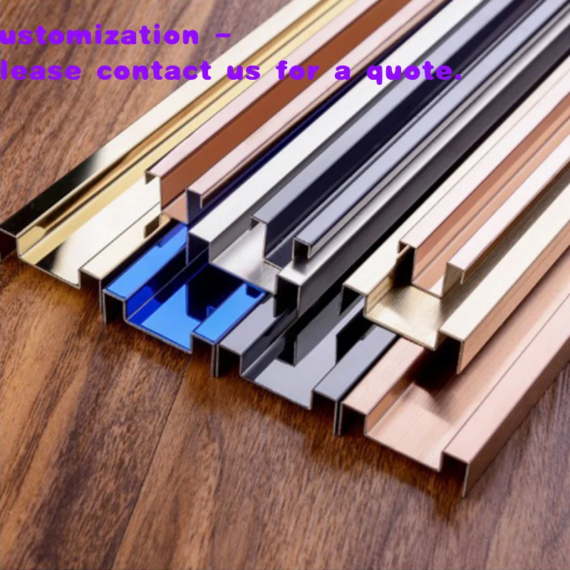 custom.Modern Hotel Interior Decorative Corner Molding Polished Stainless Steel U-Shaped Channel Profile Ceramic Tile Decora