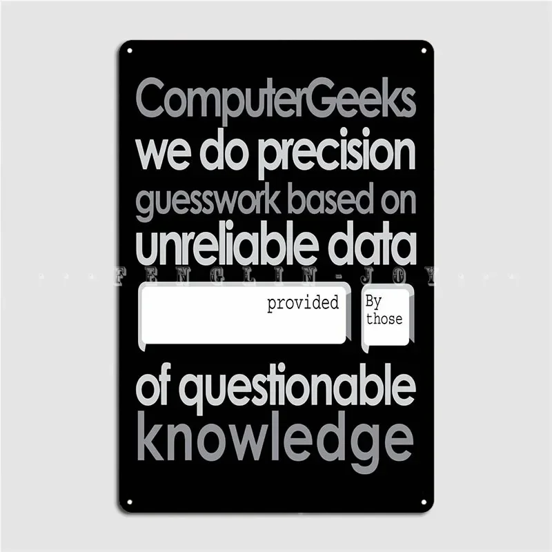 Computer Geeks Metal Sign Personalized Wall Decor Home Cinema Garage Tin Sign Posters