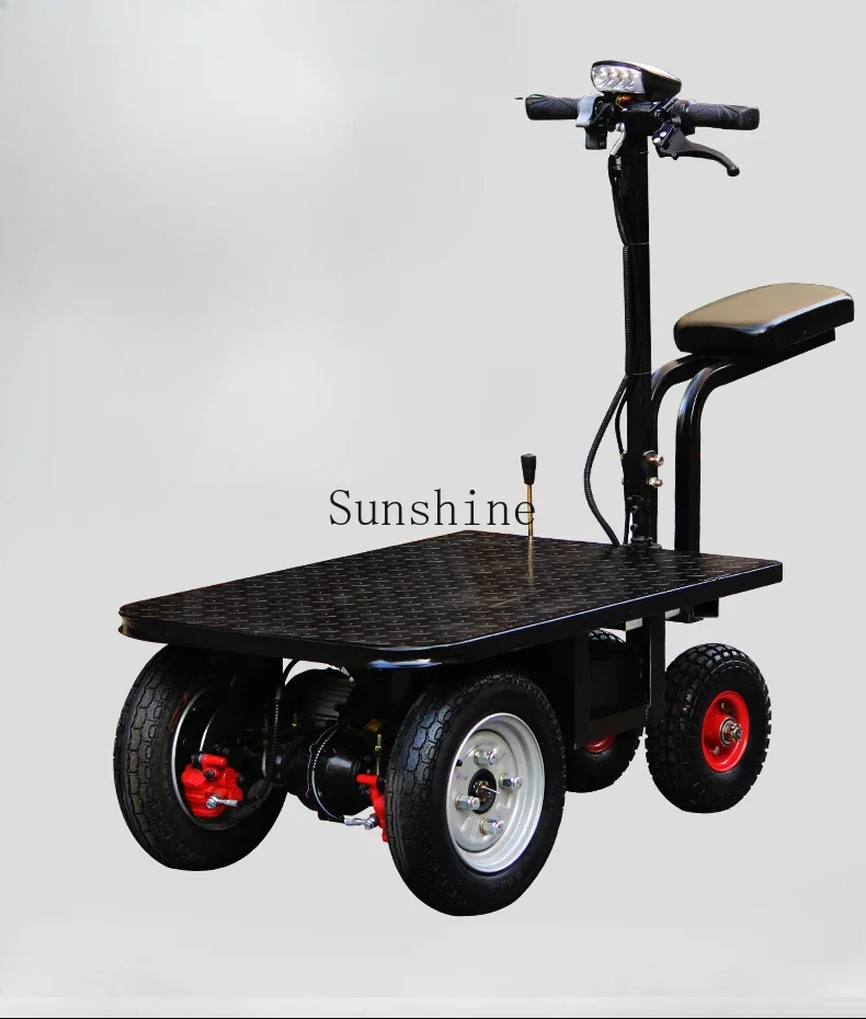 Reverse ride electric flatbed truck, moving truck, construction site decoration tricycle folding stall