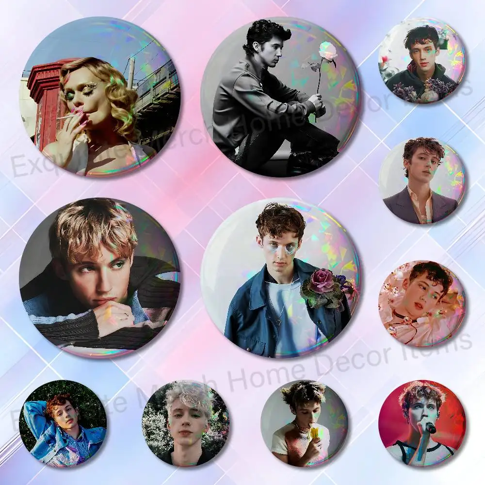 T-Troye S-Sivan Shes the Best Enamel Pin Tinplate Round Brooch Cosplay Nijigen Otaku Culture Badges 58mm 44mm 32mm 75mm 25mm