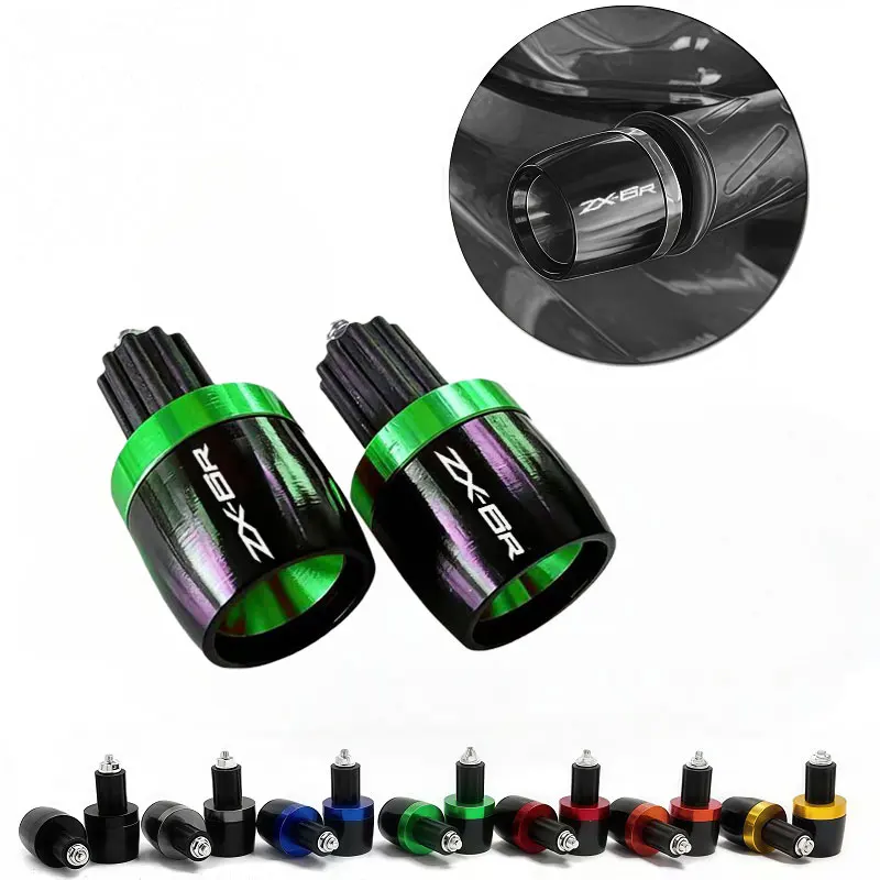 For Kawasaki ZX6R ZX6RR ZX636R ZX-6R ZX-6RR ZX6 R RR 2000 2001 2002 2003  Universal Aluminum Alloy Motorcycle Handlebar End