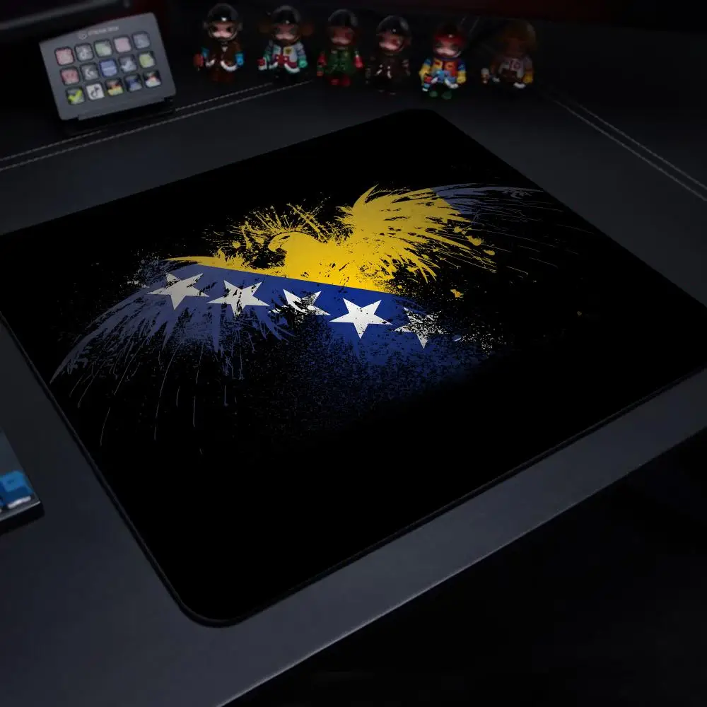 BosniaS and Herzegovina FlagES Mouse Pad Mousepad Small Office Computer Desk Mat Table Keyboard Big Mouse Pad Laptop Cushion