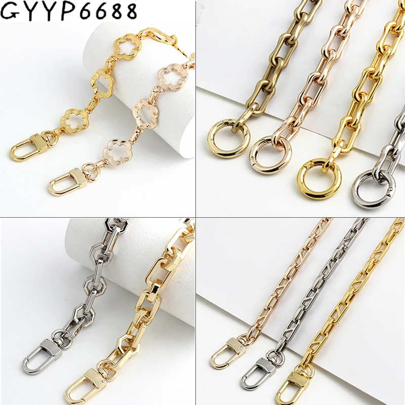 1PCS 30-120CM Flower Shape Metal Chains Strap Handle For Bags Handbags Purse Shoulder Crossbody Replacement Hardware Accessories