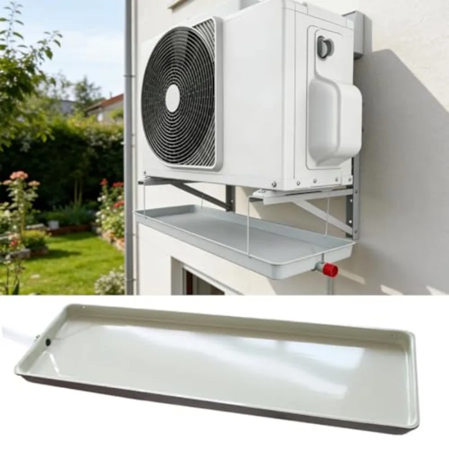 

Air Conditioner Condensate Drain Pan 35.8x9.4in Universal Drip Tray with Hose Portable AC Tray Drip Pan for Indoor Outdoor Wind