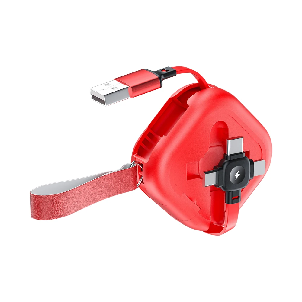 3 in 1 Retractable USB Type C Micro USB Charging Cable with Mobile Phone Holder Portable Charger Data Cable for iPhone 13 12 Pro