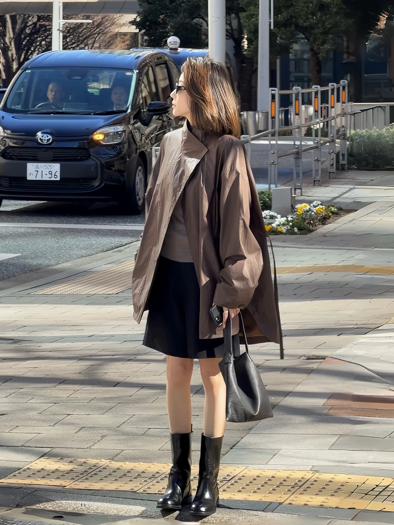 

Новые повседневные шорты Zhou Spring с высокой талией, А-силуэт, из смесовой шерсти и полиэстера, универсальные, на все сезоны