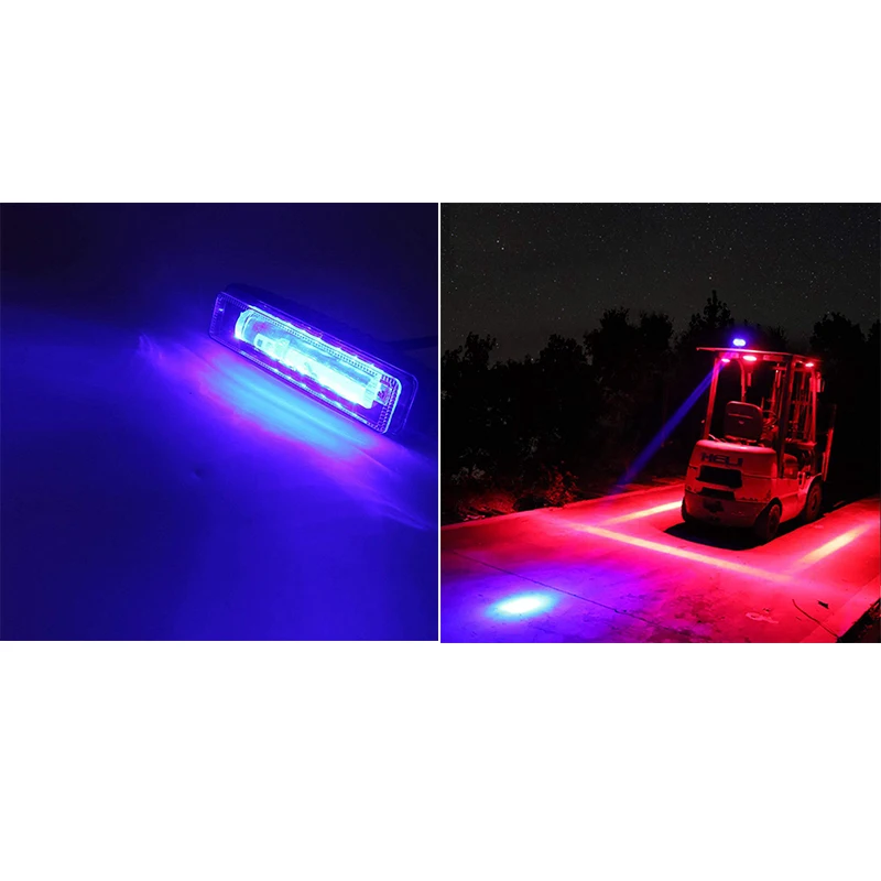 4 Inch 30W LED Forklift Truck Car Warning Lamp Safety Working Light Bar Warehouse Danger Area Light,10-80V Waterproof (1Pcs)