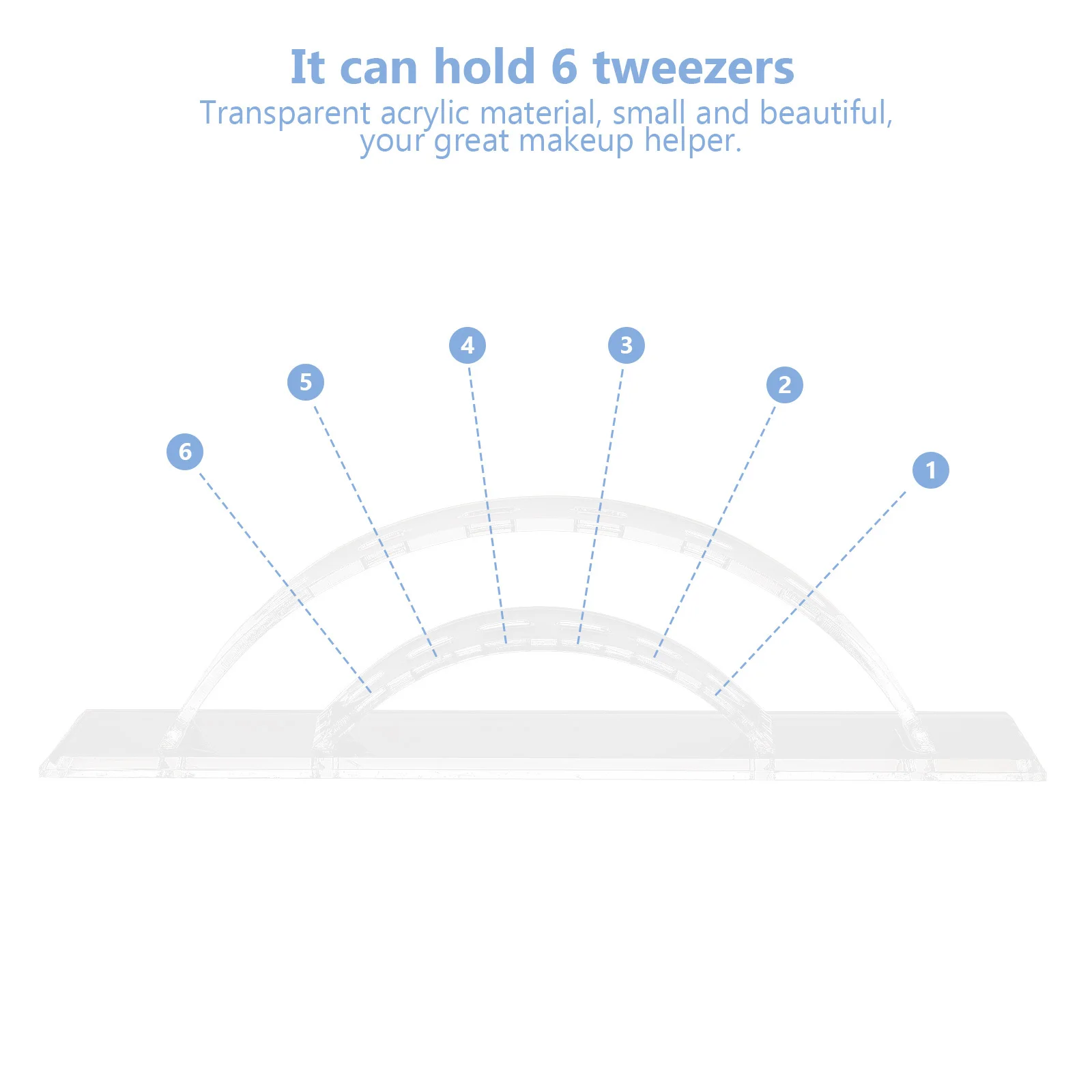 

1Pcs Acrylic Tweezers Stand Transparent Eyelash Extension Storage Rack Makeup Forceps Organizer Holder Eyelashes Tweezers Rack