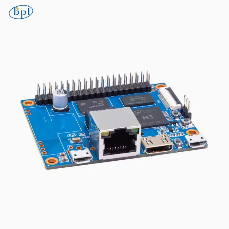 Banana Pi BPI-P2 Zero, Allwinner H3 Quad-core,Cortex-A7,512M DDR3 8G eMMC, supporta l'alimentazione di rete PoE